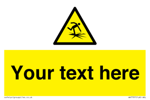 Custom warning thin ice